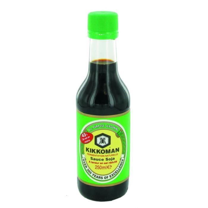 Sauce de soja allégée en sel Kikkoman 250ML (salée) - 1 bouteille