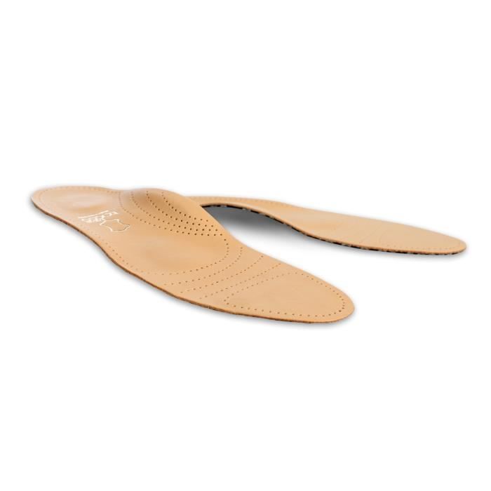 Tacco Deluxe, semelles orthopédiques pour semelles orthopédiques, assise plantaire en cuir de qualité supérieure avec support pour