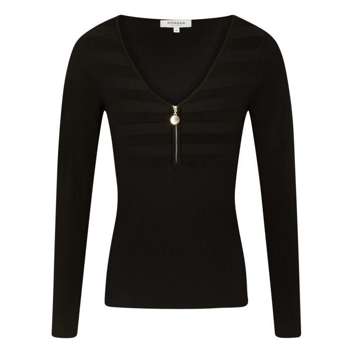 Pull col rond MORGAN noir