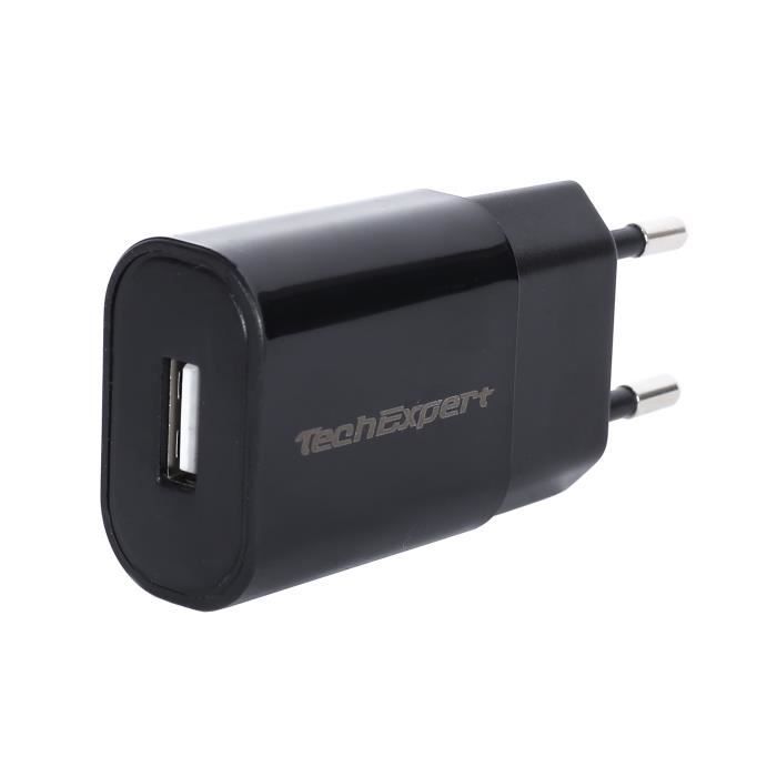 Chargeur secteur vers USB noir pour Iphone-Ipod