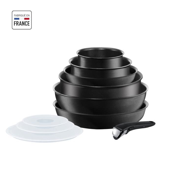 TEFAL L6549302 Ingenio Performance Batterie de cuisine 10 p, Induction, Four, Revêtement antiadhésif sain, Fabrication française