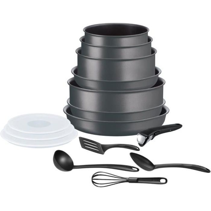 TEFAL L6859302 INGENIO PERFORMANCE induction batterie de cuisine 15 pièces - Gris