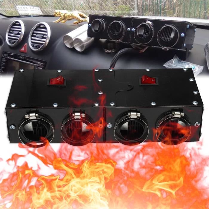 TEMPSA 800W 12V Chauffage Ventilateur Auto Voiture Dégivreur Désembueur Quatre Trou Fans
