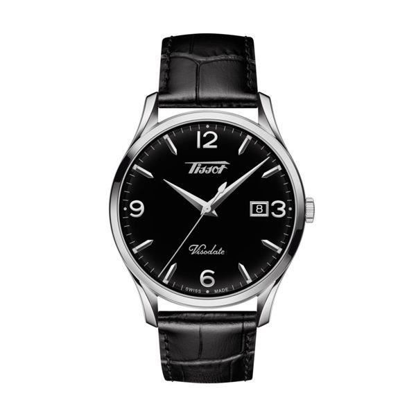 Tissot Visodate blackblack leather - T118.410.16.057.00