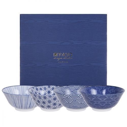 Coffret 4 Bols Nippon Blue ( Catégorie : Assiette )