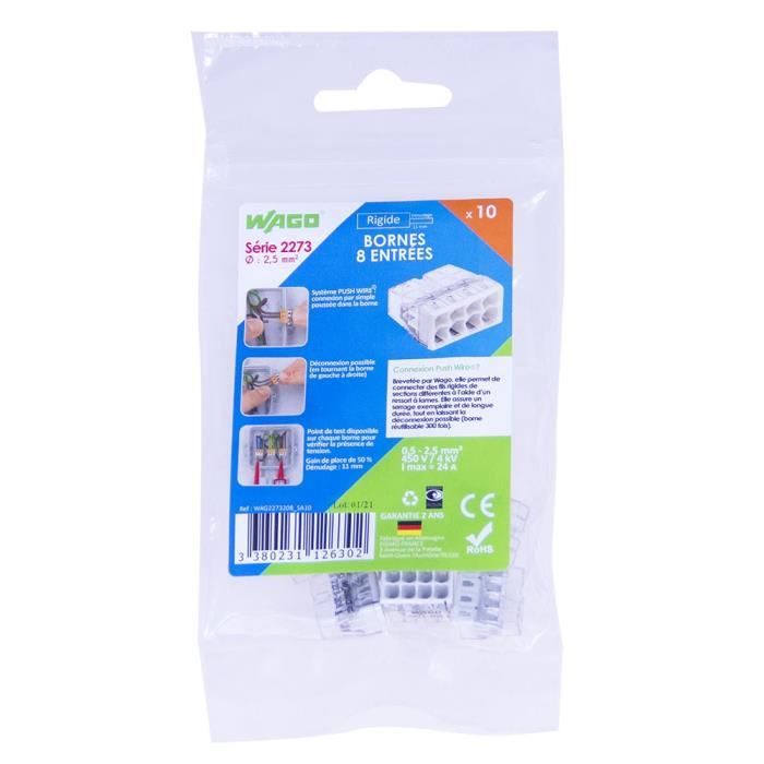 WAGO Sachet de 30 bornes 2 entrées Série 221