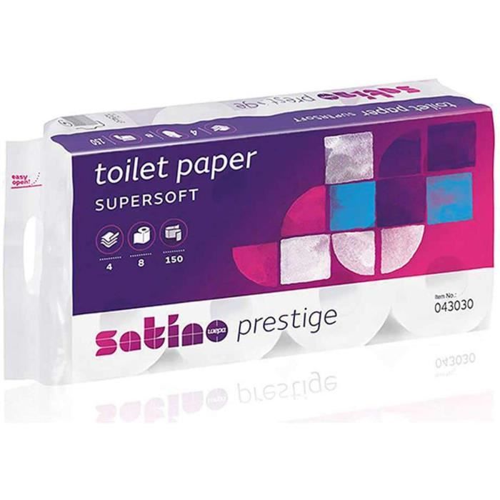 Papier de Toilette 4-lagig 8x150 Feuilles Satino