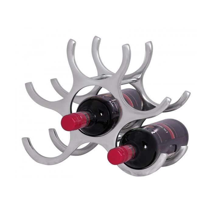 Porte bouteille design Flame en aluminium pour 6 bouteilles