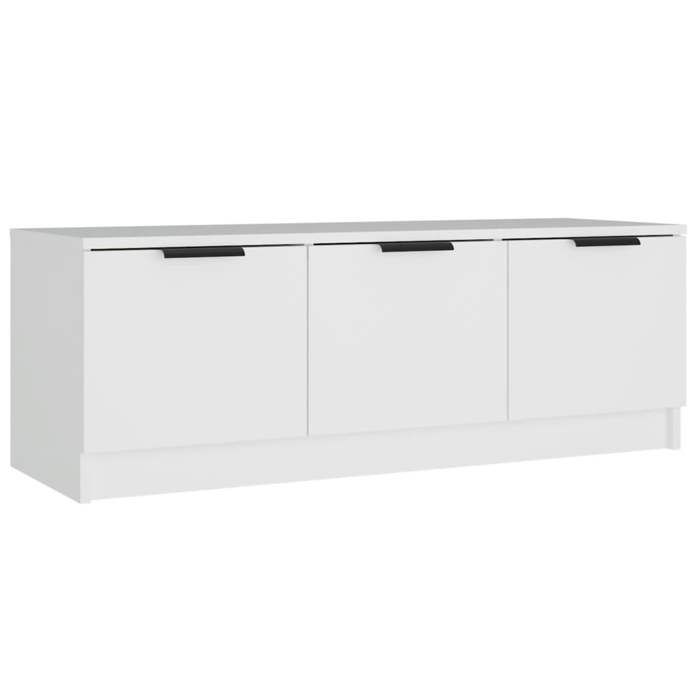 Meuble TV - Blanc 102x35x36 5 cm - Bois dingénierie LL147928