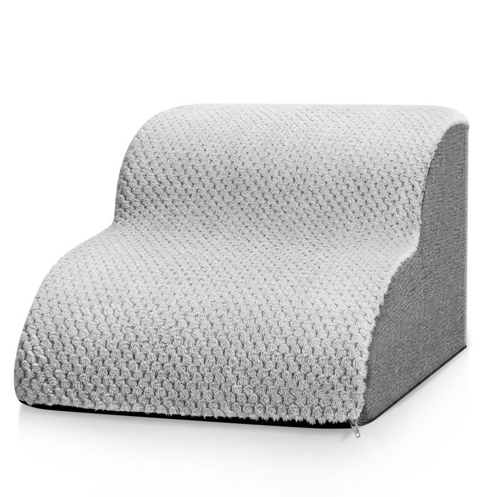 Comparer les prix de TTLIFE Escalier pour Animaux à 2 Marches en Mousse Haute Densité Rampe pour Chien/Chat avec Fond Antidérapant et Housse