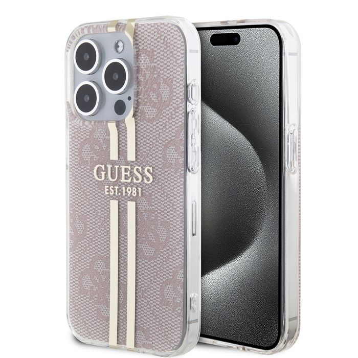 Guess Coque Hardcase IML 4G Stripe pour iPhone 15 Pro - vue 1
