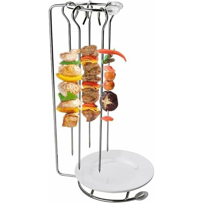 Pique Brochette Lot De 10 Brochettes De Barbecue En Acier Inoxydable 304 - 10 Cm De Long - Réutilisables - Pour Feu De Camp Ou Barbecue Pique A Brochette Inox