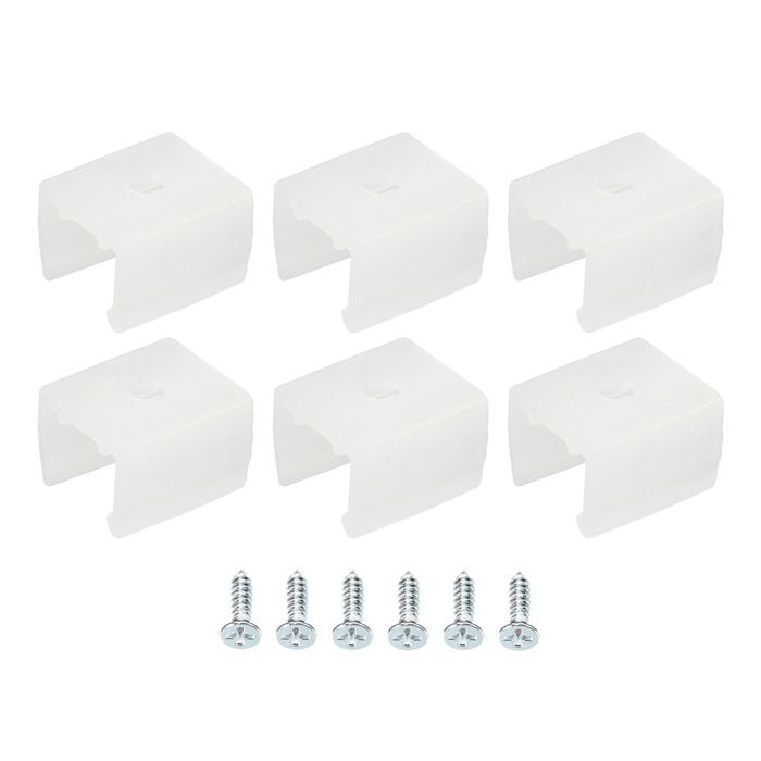 Lot De 20 Clips En U T6 Pour Tube LED - Support Mural/plafond, Acier Inoxydable, Facile à Installer