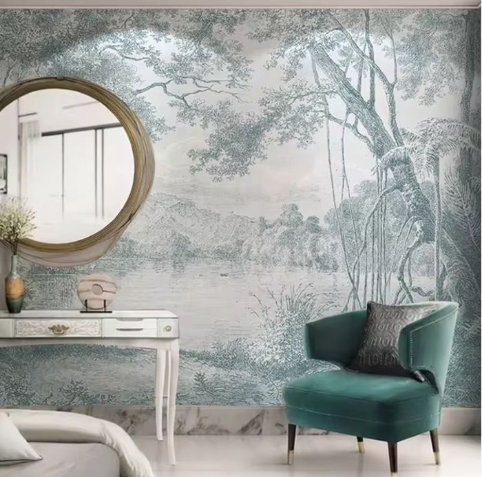 Papier Peint Panoramique Fond décran de luxe rétro-lumière française 3D canapé fond TV 410x280cm