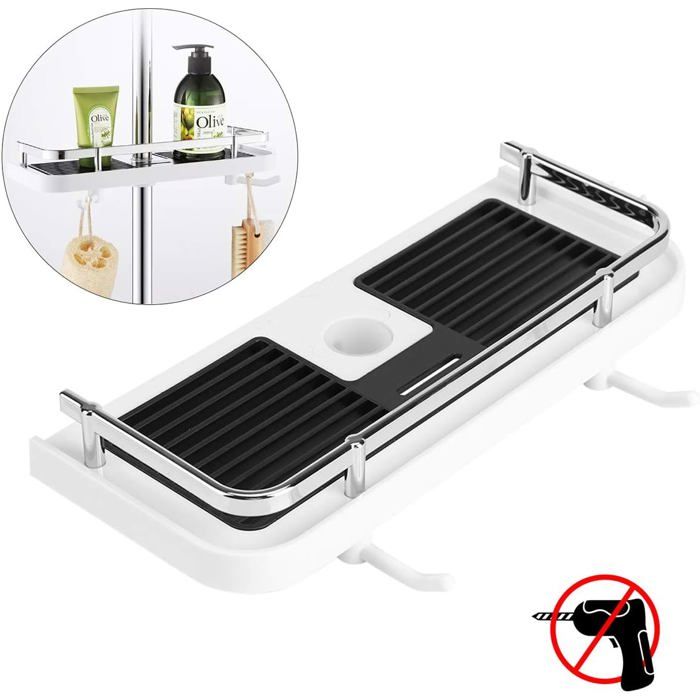 Étagère de douche RenFox pour la barre de douche sans perçage étagère de douche de salle de bain étagère de douche étagère de