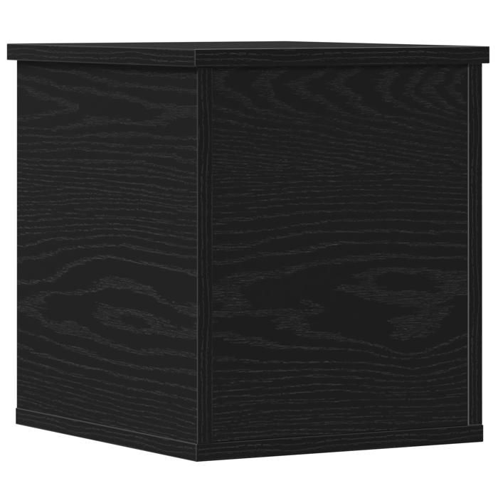 919091& Coffre de rangement/Stockage - Matériau durable - Noir Chêne 30x35x35 cm - Bois - Panneaux de particules