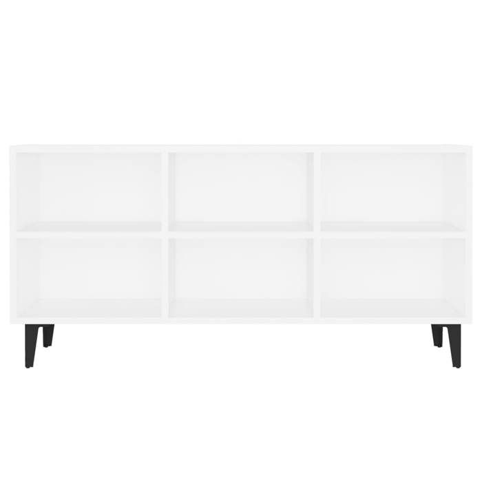 XINWO Meuble TV，Armoire TV Banc TV - avec pieds en métal Blanc 103 5x30x50 cm @547