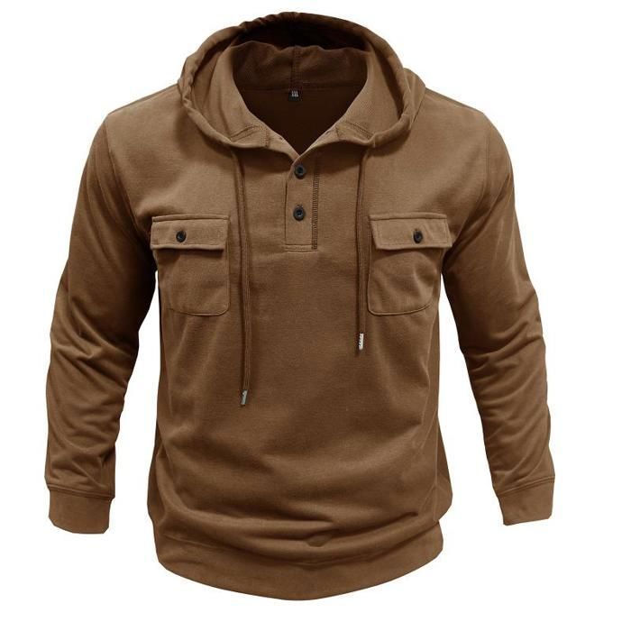 Sweat A Capuche Homme Casual Sweat Homme Chic Solid Sweat Capuche Homme avec Poche Sweat-Shirt Homme Confortable Sweat Oversize Pull Homme Automne Hiver Printemps Sweat à Capuche Homme Baggy
