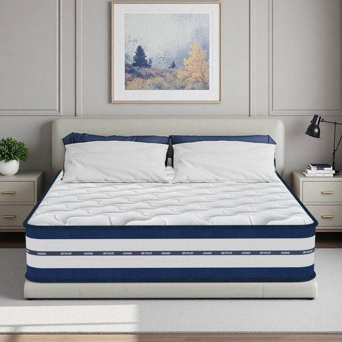 Matelas 140x200 cm - Ép 26 cm - Certifié Oeko-Tex ®- Ultra Respirante - mémoire de forme - Ergonomique 10 Zones Confort - Durable