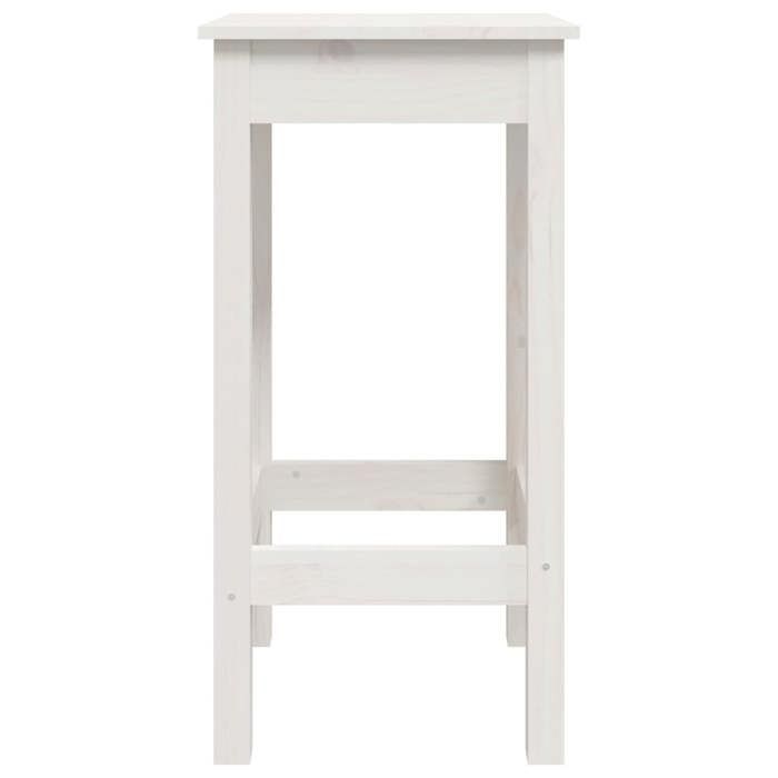 Blanc Chaises de bar -[lot de 2]- 2 PERSONNES - blanc 40x40x78 cm bois de pin solide CCC1791