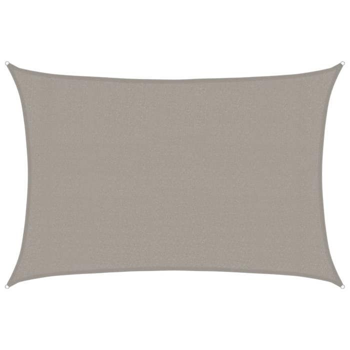 Voile dombrage rectangulaire - vidaxl - 3x5 m - Gris clair - PEHD - Protection UV 90% - Perméable au vent et à leau