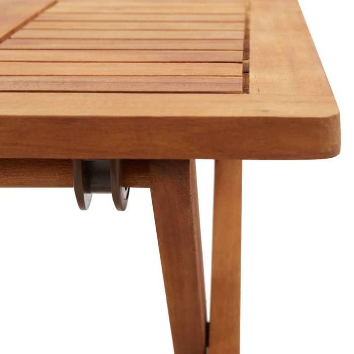 Table pliable de jardin en bois dacacia - WIENS - 40x40x40 cm - Bois dacacia massif - Résistance aux intempéries