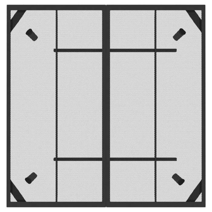 Black Friday Table à dîner de jardin BURKE 2/4 PERSONNES anthracite 100x100x72 cm Treillis dacier TTT280