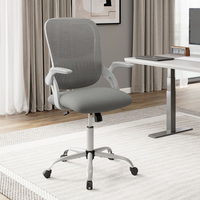 COSTWAY Chaise de Bureau Pivotante 64 x 58 x 97-106 5 cm Réglable en Hauteur avec Dossier en Maille Respirante Ergonomique COSTWAY Chaise de Bureau Pivotante 64 x 58 x 97-106 5 cm Réglable en Hauteur avec Dossier en Maille Respirante Ergonomique