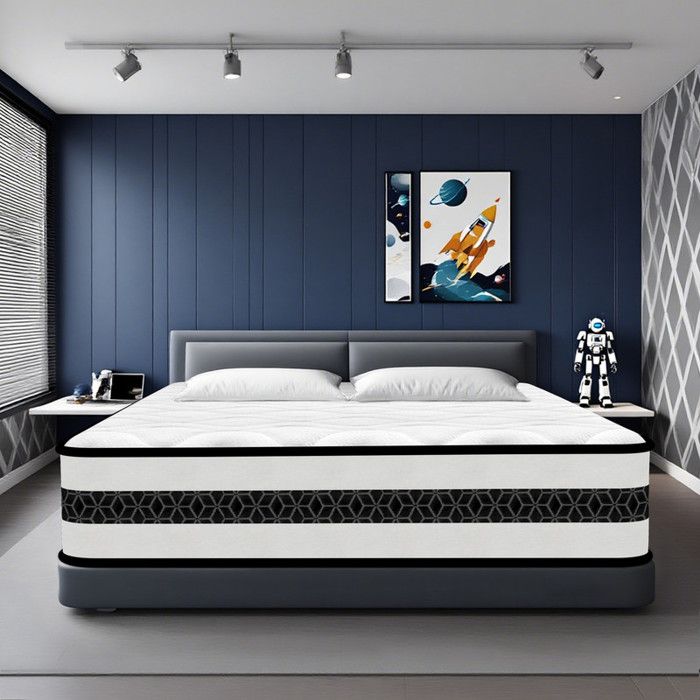 Matelas - YIDATONG - Hybride 140x190 - 28 cm - Ressorts ensachés 7 zones - Mémoire de forme H3