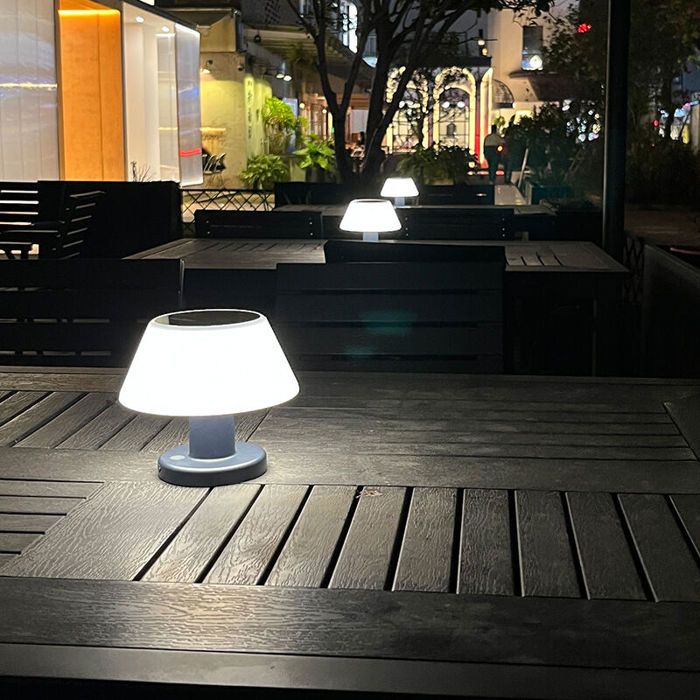 Lampe de table solaire - PZCC - PZCC - Sans fil - IP65 étanche - Autonomie 6–12 h