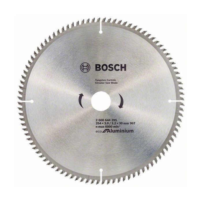 Bosch – Lame de scie circulaire 254 mm – Alésage 30 mm – 96 dents pour aluminium – Coupe nette sans éclat – 2608644395 - vue 2