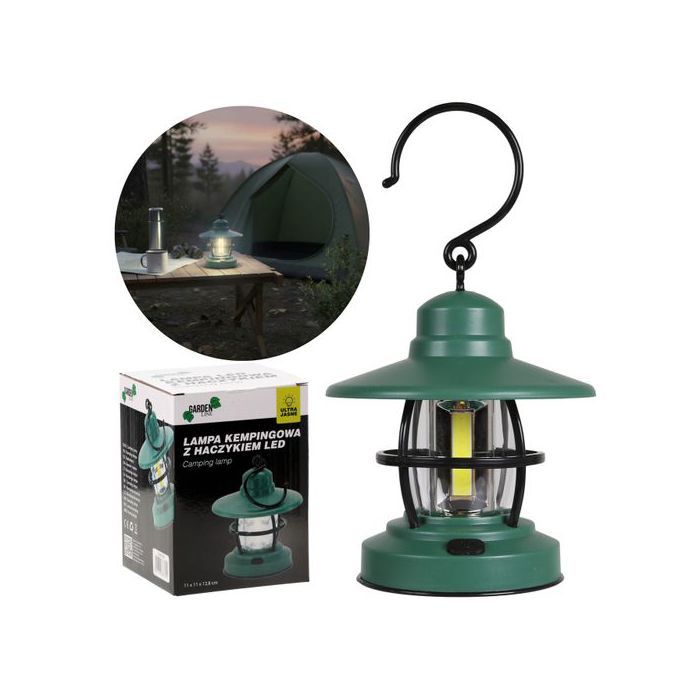 Lampe de camping LED avec crochet lampe suspendue de camping à piles 11x11x12 8 cm