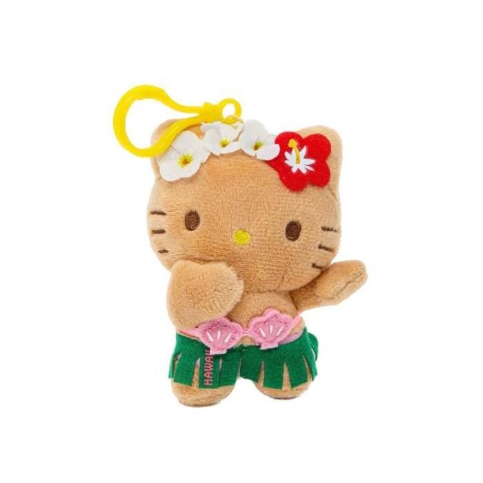 Peluche Hello Kitty Style Hawaïen Bronzé 10cm Peluche Douce Kawaii