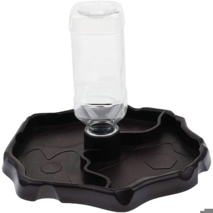 Distributeur deau Portable avec Plat en Plastique Abreuvoir pourReptile Tortue Gecko-Fei Yu