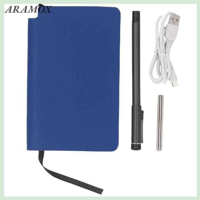 ARAMOX Carnet numérique Carnet de notes numérique avec stylo bloc-notes électronique reconnaissance informatique accessoire Bleu