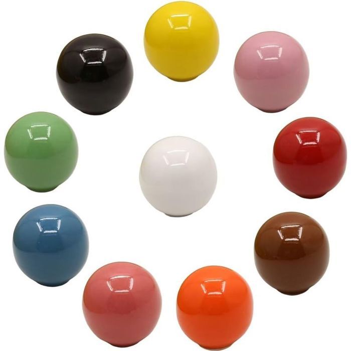 10pcs Poignées de tiroir en céramique - Design vintage rond Installation facile - Cuisine et meubles - 33mm