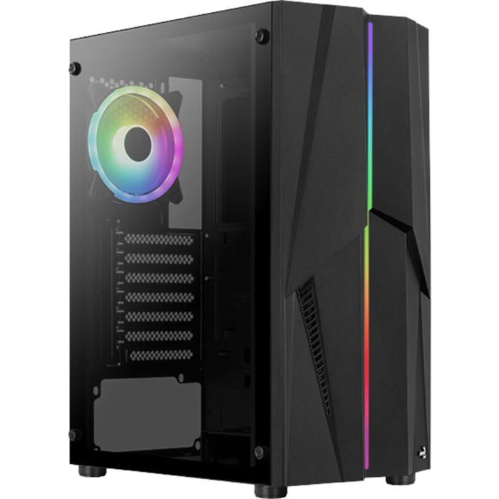 Boîtier PC - AEROCOOL - Mecha-G V2 RGB - Moyen Tour - Panneau Vitré - Noir