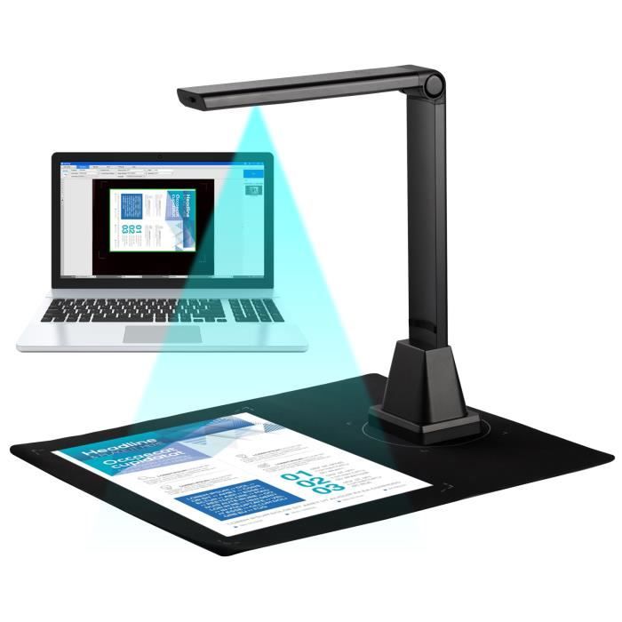 Scanner De Documents Haute Vitesse 5 Megapixels Taille De Capture Fonction Ocr Multilingue Numerisation De Codes A Barres Led Cdiscount Informatique