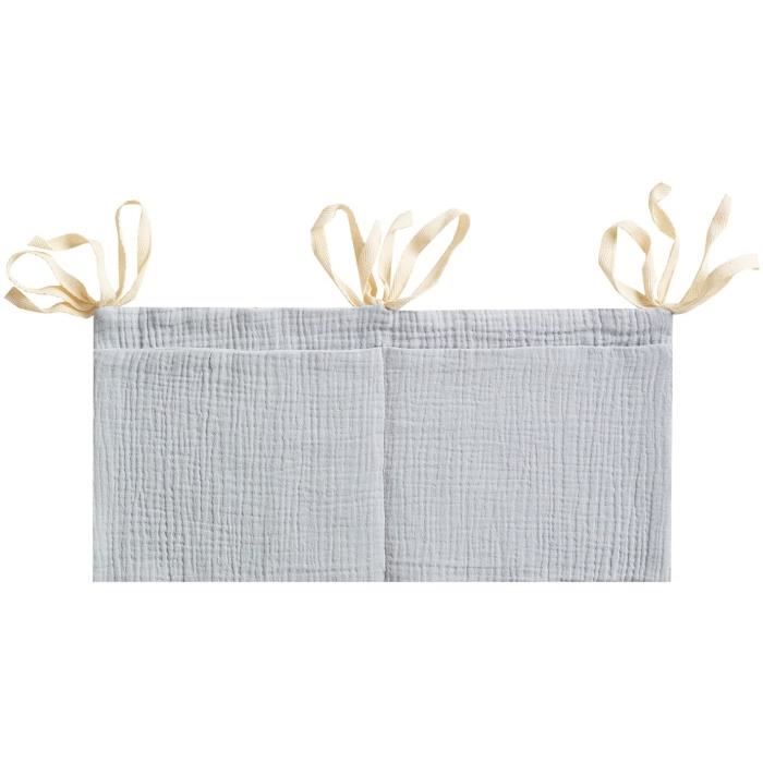 Organiseur Suspendu Pour Lit Bébé - 2 Poches Avec Crochets, En Coton Doux, Pour Couches, Jouets, Accessoires Naissance - 13