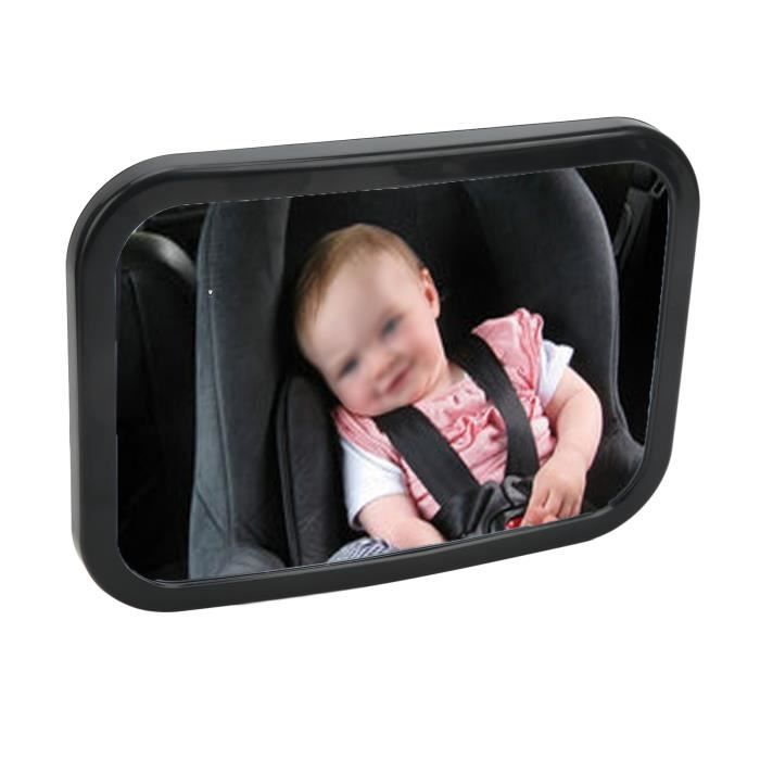Miroir De Siège Arrière Pour Bébé - En ABS Et Acrylique, Sans Verre - Noir, Ajustable - Pour Voiture, Sécurité