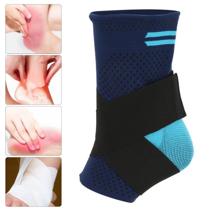 Attelle De Cheville Ajustable - Soutien Et Compression - Noir - Néoprène/nylon - Neuf