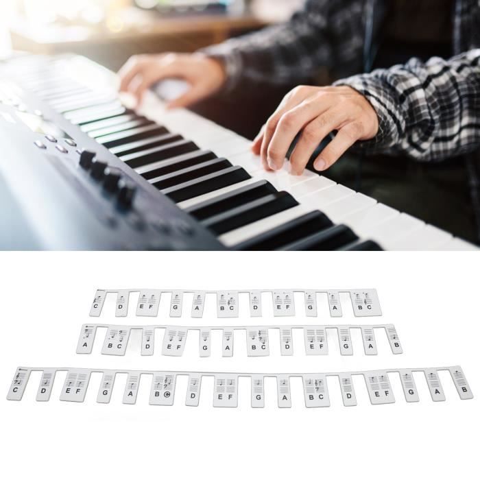 Atyhao étiquette de guide de notes de piano Étiquette de note de clavier de  piano Autocollant de guide de notes de piano 90465 - Cdiscount Instruments  de musique
