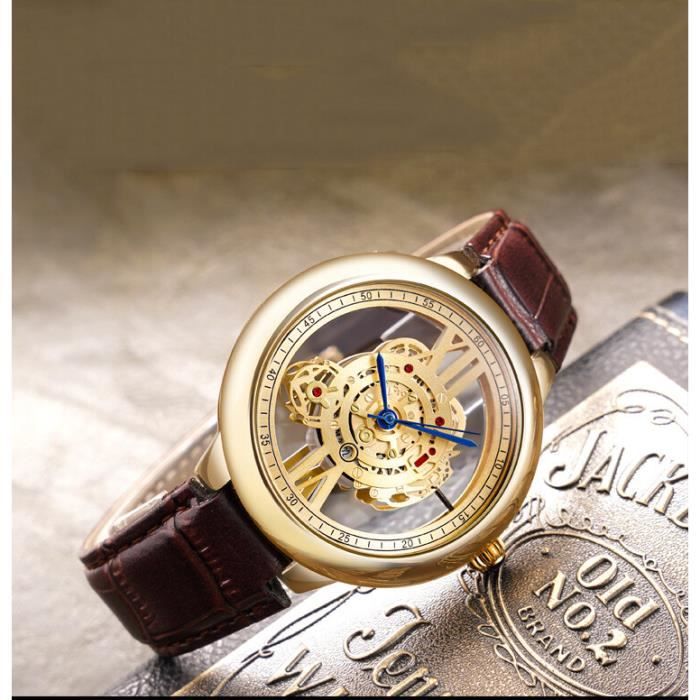 Montre NEPIC Montre a Quartz pour Homme Modules de Cadran Rectangulaires et Carres Montre Bracelet de Luxe en Or et F684109501 Achat vente montre Cdiscount