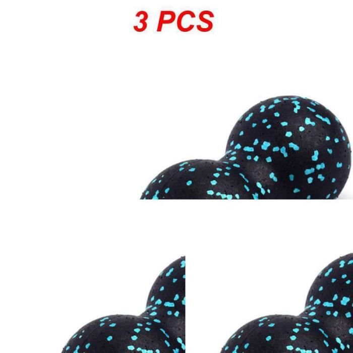 PRIZOM Lot De 3 Balles De Massage Anti-Stress 7.5cm - Balle Fitness Dure Pour Soulagement Musculaire Bleu Ciel