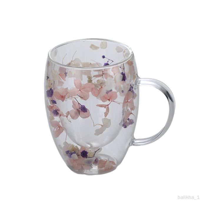 Tasses à Café En Verre à Double Paroi De 300ml, Tasse à Boisson Avec Poignée, Tasses à Thé