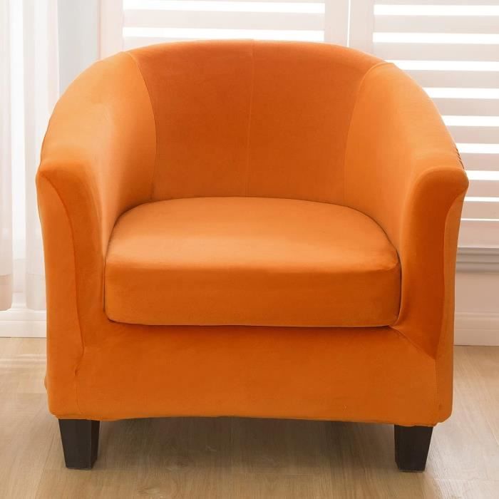 Lot De 3 Housse Fauteuil 1 Place Velours Extensible - Bleu Vert - Protection Canapé Avec Dossier Et Coussin Séparés