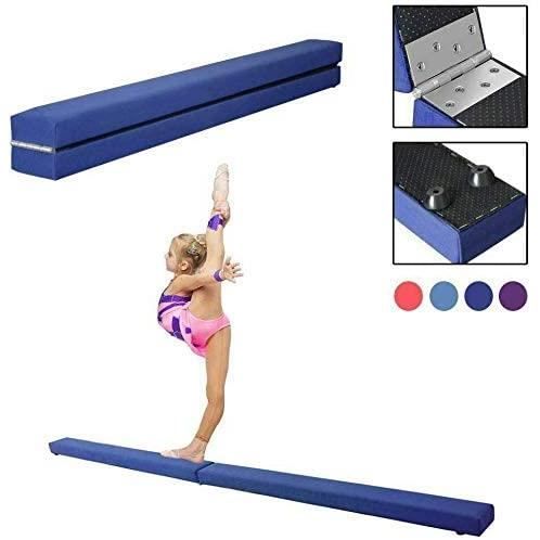 FBSPORT Poutre Gymnastique Pliable 240/270/300cm Cuir PU Premium - Équipement D'Équilibre Avec Base Antidérapante Pour Enfants, Débutants Et Gymnastes
