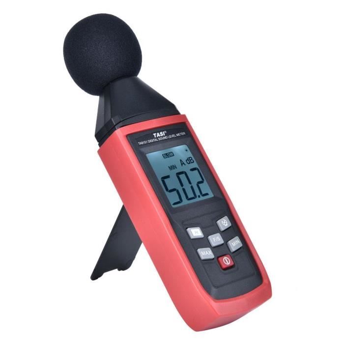 Dezibel - Appareil de mesure du niveau sonore portable - Appareil de mesure  du bruit numérique - Plage 30-130 dB (A) - Testeur de niveau de bruit -  Testeur de surveillance acoustique avec piles - : : Bricolage