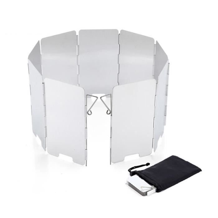 Acheter Pare-vent Pliable Pour Cuisinière à Gaz D'extérieur, 10 Plaques, Brûleur De Cuisine De Camping, écran Coupe-vent En Alliage D'aluminium, Poêle De Pique-nique