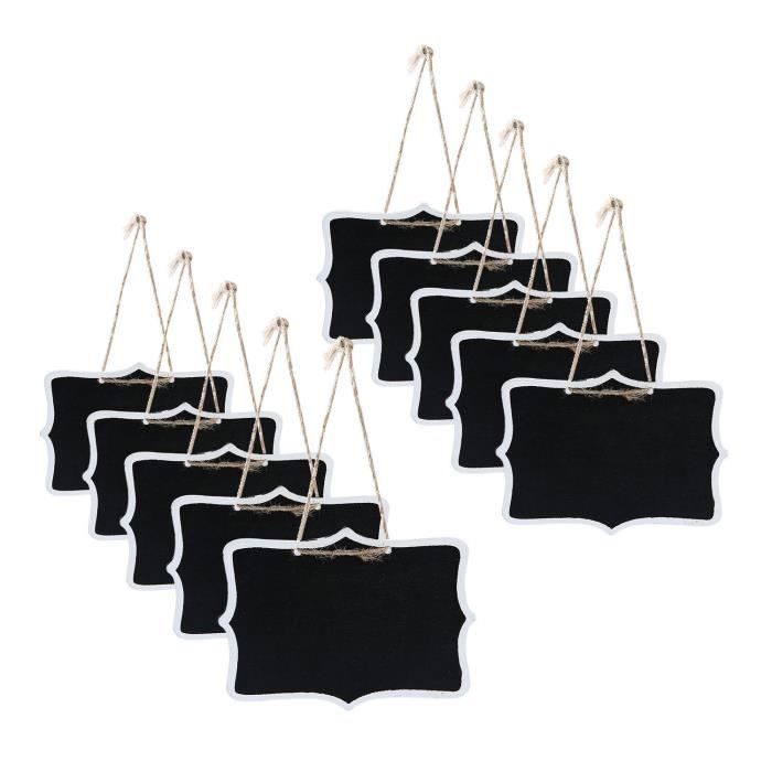 6 Mini Tableaux Noirs Double Face En Bois - Ardoise Craie Pour Mariage, Café, Décoration - 23x17cm